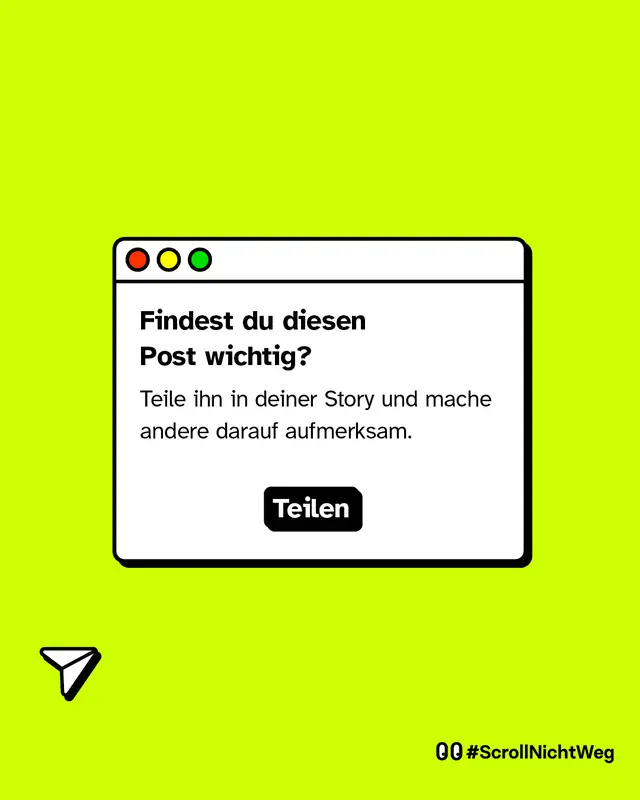 Findest du diesen Post wichtig? Dann teile ihn in deiner Story.