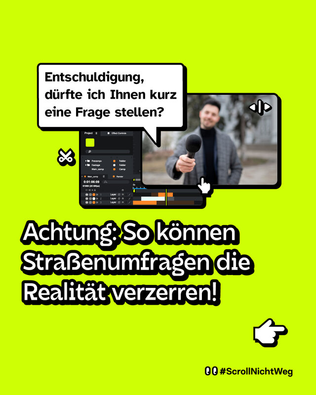 „Entschuldigung, dürfte ich Ihnen kurz eine Frage stellen?“ Achtung: So können Straßenumfragen die Realität verzerren!