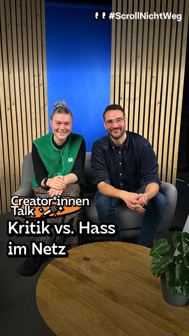Video: Creator*innen Talk: Kritik vs Hass im Netz