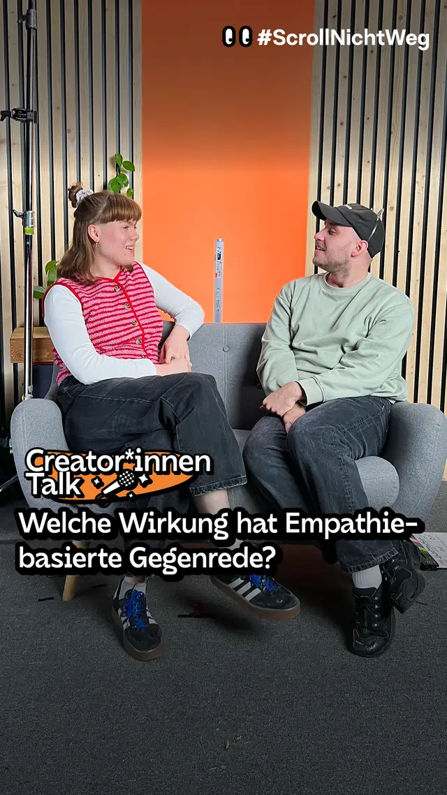 Video: Creator*innen-Talk: Welche Wirkung hat empathiebasierte Gegenrede?
