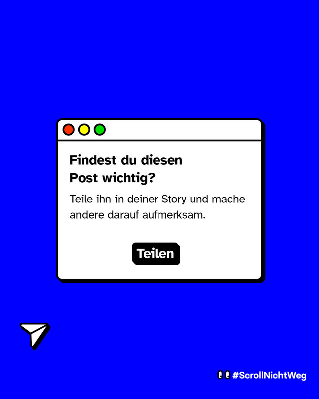 Findest du diesen Post wichtig? Dann teile ihn in deiner Story.