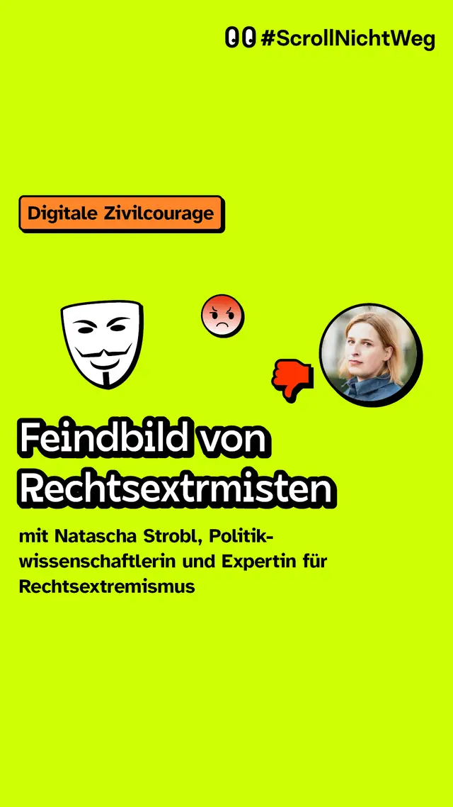 Video: Interview mit Natascha Strobl mit dem Titel: Feindbild von Rechtsextremisten.
