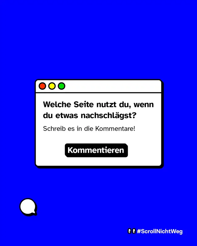 Frage an die Community: Welche Seite nutzt du wenn du etwas nachschlaegst? Antwort in den Kommentaren erbeten.