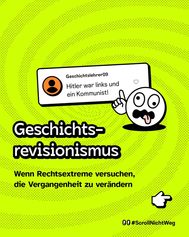 Kommentar von Geschichtslehrer09: Hitler war links und ein Kommunist! Geschichtsrevisionismus. Wenn Rechtsextreme versuchen, die Vergangenheit zu ver&auml;ndern.