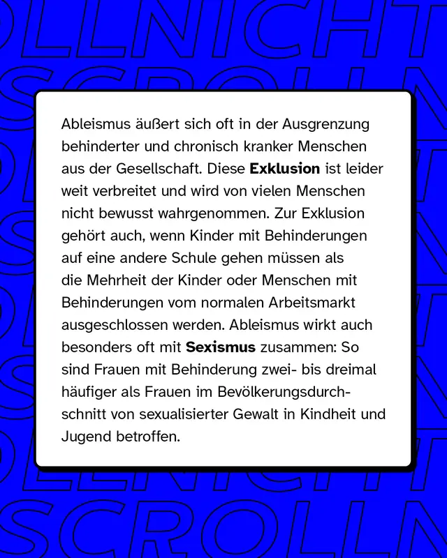 Zur Exklusion geh&ouml;rt auch, wenn Kinder mit Behinderungen auf eine andere Schule gehen m&uuml;ssen als die Mehrheit der Kinder.
