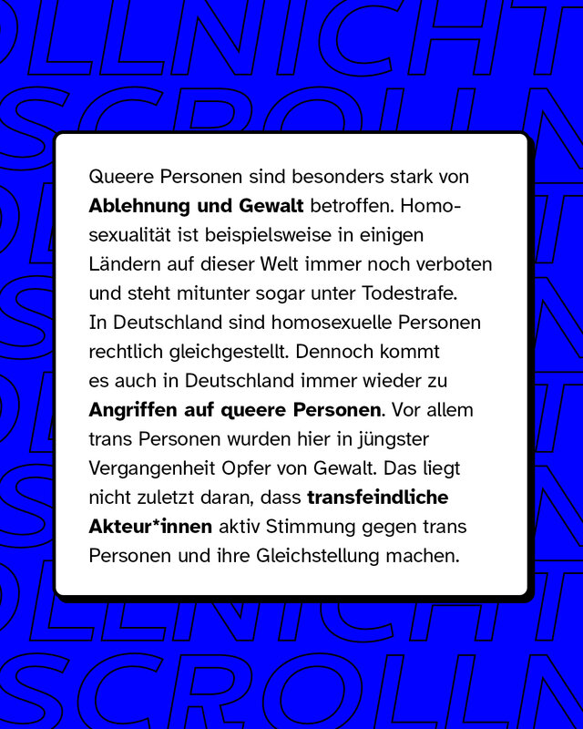 Queere Personen sind besonders stark von Ablehnung und Gewalt betroffen.