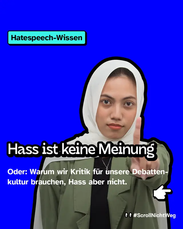Hass ist keine Meinung! Oder: Warum wir Kritik für unseren Debatten-Kultur brauchen, Hass aber nicht.