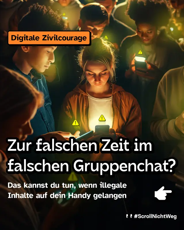 Zur falschen Zeit im falschen Gruppenchat? Das kannst du tun, wenn illegale Inhalte auf dein Handy gelangen