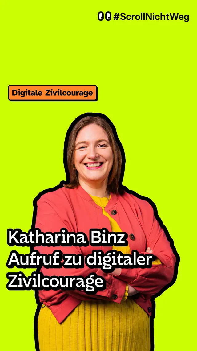 Video: Katharina Binz, Aufruf zu digitaler Zivilcourage