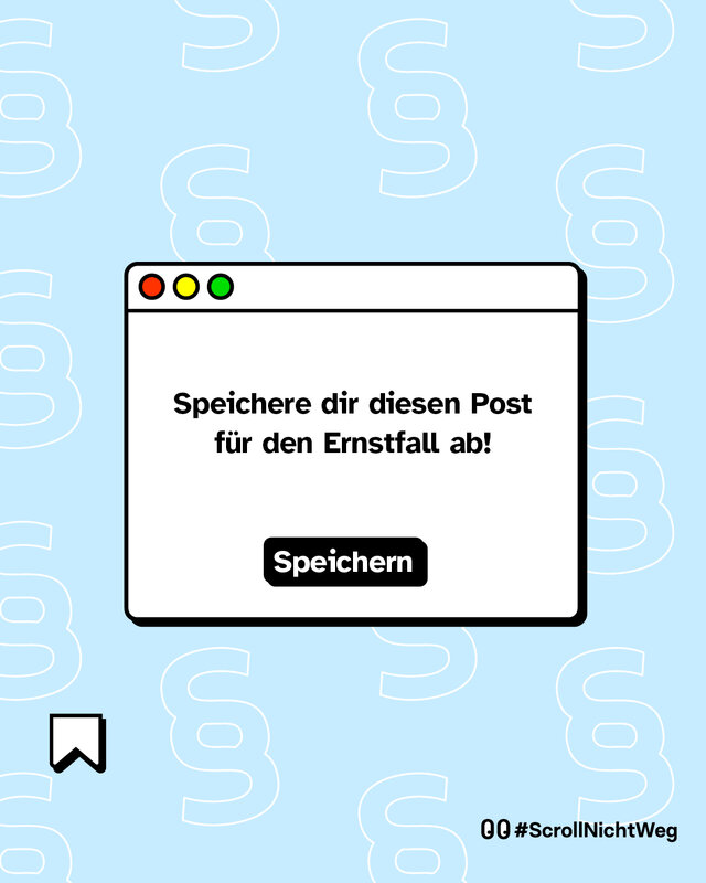 Speichere dir diesen Post für den Ernstfall ab!
