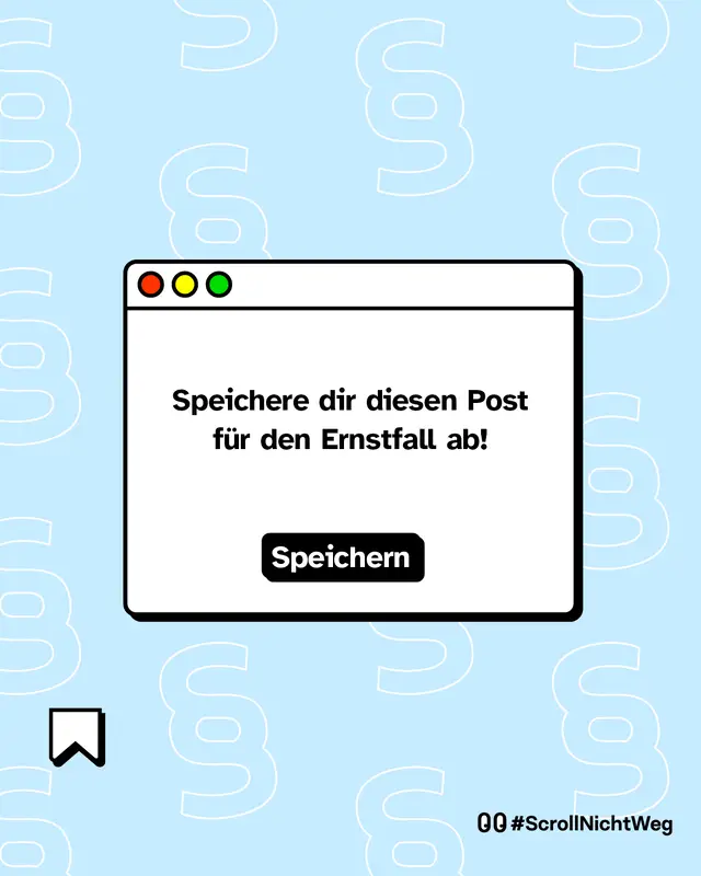 Speichere dir diesen Post f&uuml;r den Ernstfall ab!