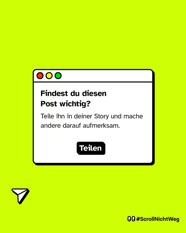 Findest du diesen Post wichtig? Dann teile ihn in deiner Story.