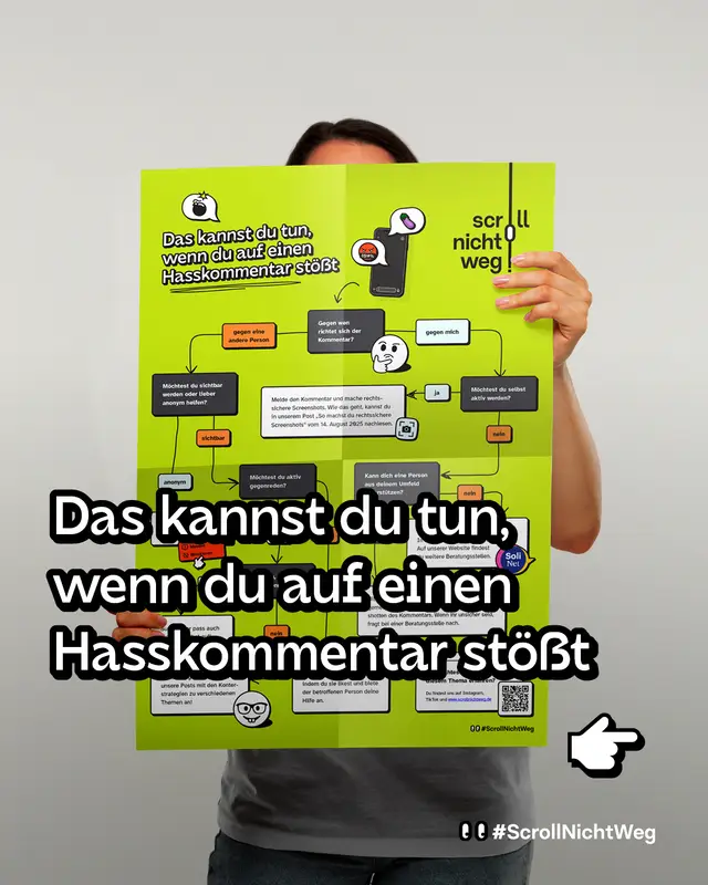 Das kannst du tun, wenn du auf einen Hasskommentar st&ouml;&szlig;t.