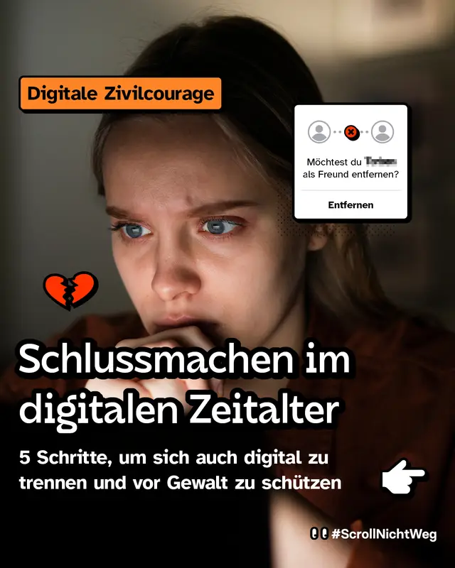 Schlussmachen im digitalen Zeitalter. Fünf Schritte, um sich auch digital zu trennen und vor Gewalt zu schützen