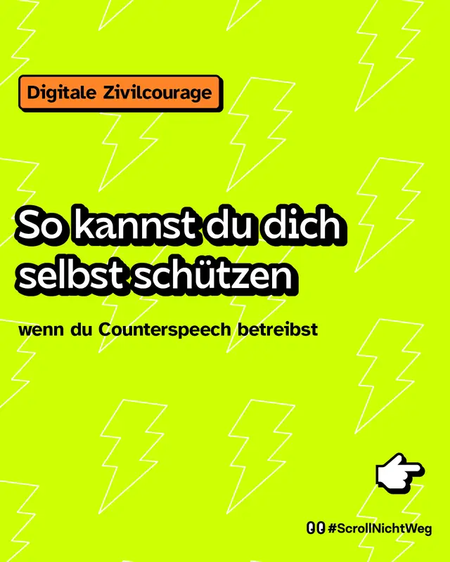 So kannst du dich selbst schützen, wenn du Counterspeech betreibst.