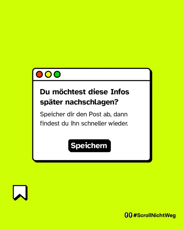 Du m&ouml;chtest diese Info sp&auml;ter nachschlagen? Speicher dir den Post ab, dann findest du ihn schneller wieder.