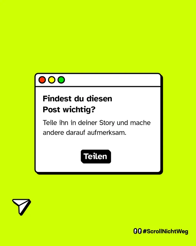 Findest du diesen Post wichtig? Dann teile ihn in deiner Story.