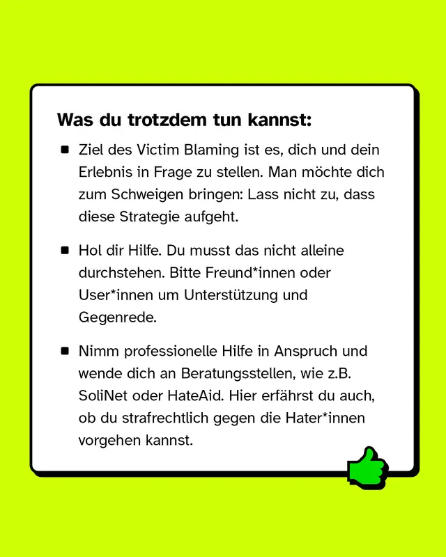 Was du trotzdem tun kannst: Dir Hilfe holen.