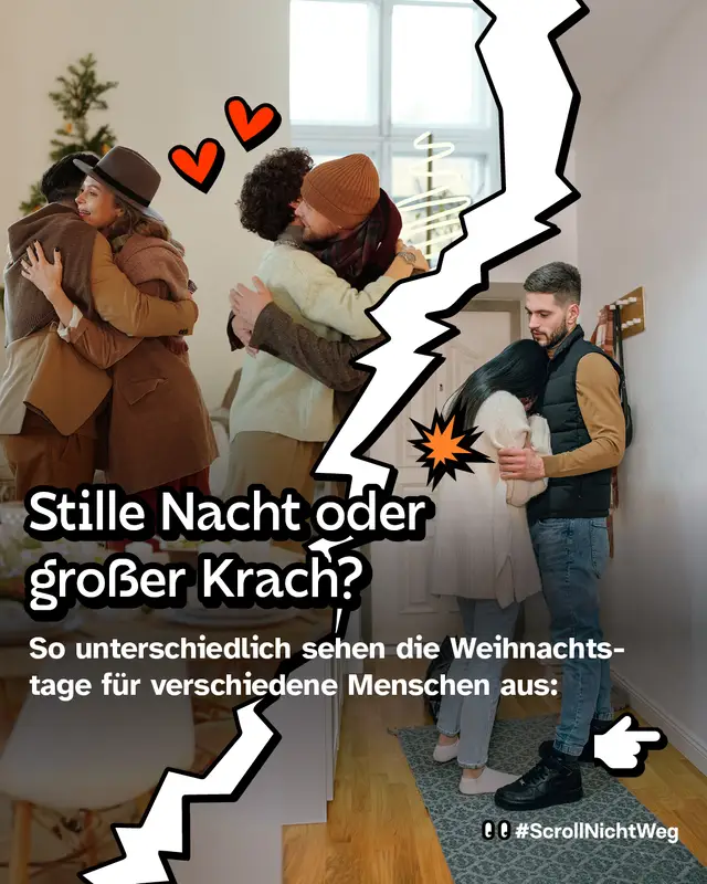 Stille Nacht oder gro&szlig;er Krach? So unterschiedlich sehen die Weihnachtstage f&uuml;r verschiedene Menschen aus: