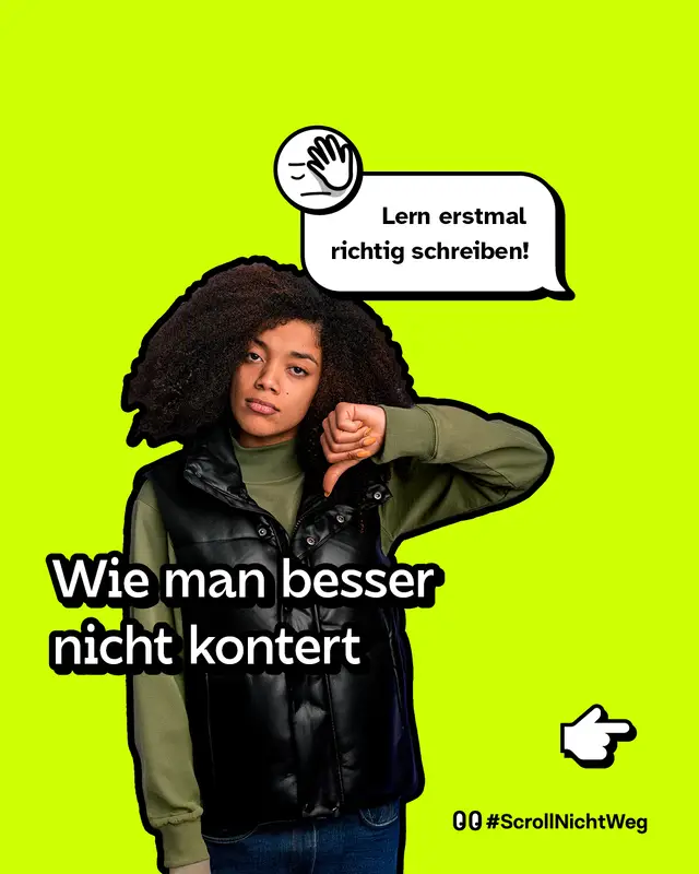 Wie man besser nicht kontert   &bdquo;Lern erstmal richtig schreiben!&ldquo;
